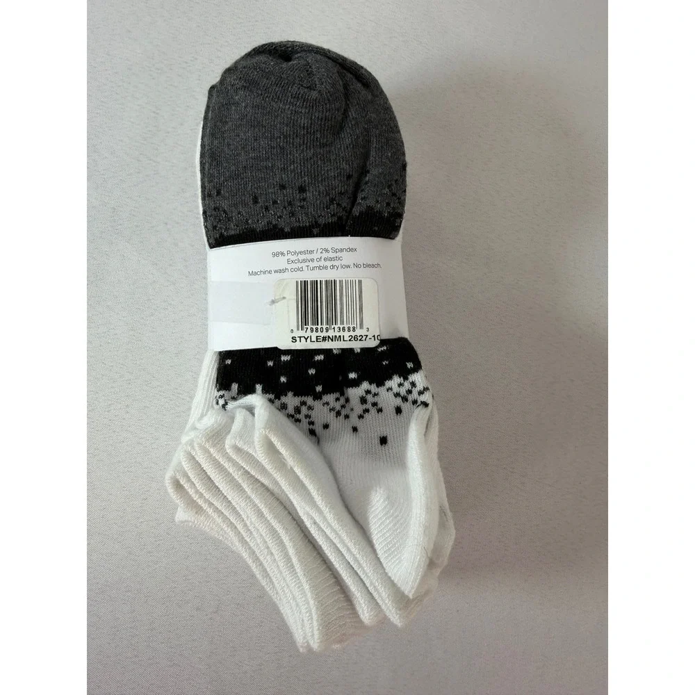 Nicole Miller New York Womens 10 Pairs Low Cut Socks Purple Grey Size 9-11‎